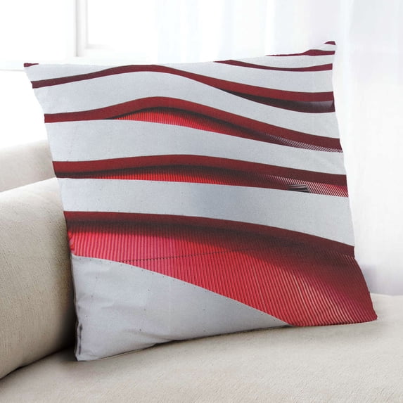 Ahgly Company Color Focus Red Indoor Throw Pillow, 18 inch by 18 inch