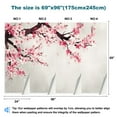 thumbnail image 3 of Peel and Stick Wallpaper Cherry Blossom Tree Branches Pink Flowers Light Textured Modern Art Wall Mural Decor Self Adhesive and Removable 69in x 98in, 3 of 8