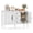 White, variant on Gymax 47'' Vintage Buffet Sideboard Cabinet w/3 Drawers 2 Cabinets Adjustable Shelves Green