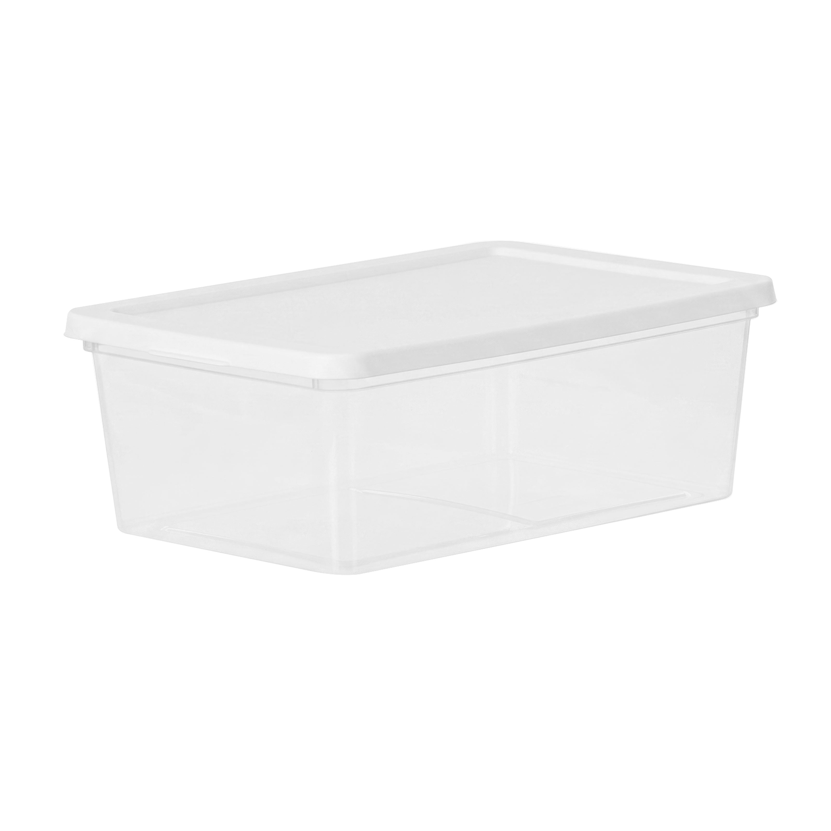 IRIS 6 Qt. Plastic Storage Bins with Lids, Stackable Containers and Totes, Clear, 8Pk