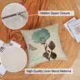 thumbnail image 5 of Set of 4 Floral Decorative Throw Pillow Covers 12x12 Inch Plant Pillow Covers Lotus Leaf Linen Square Pillow Cases Flower Outdoor Sofa Couch Home Bed Decor Cushion Covers (12 by 12), 5 of 5