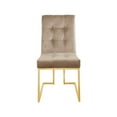 thumbnail image 4 of Meridian Furniture Pierre 19.5"H Velvet Dining Chair in Beige (Set of 2), 4 of 5