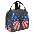 thumbnail image 2 of Honeii Butterfly With USA Flag Print Lunch Bag Women, Lunch Box Lunch Bag for Women Adult Men, Small Leakproof Cute Lunch Tote Large Capacity Reusable, 2 of 8