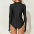 thumbnail image 3 of Womens One Piece Swimsuits Long Sleeve Rash Guard Uv Protection Surfing Swimsuit Bathing Suit, 3 of 6