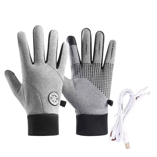 AWZXDE Thermal Gloves Heated For Outdoor Winter Sports Rechargeable Battery Powered Screen Compatible For Skiing