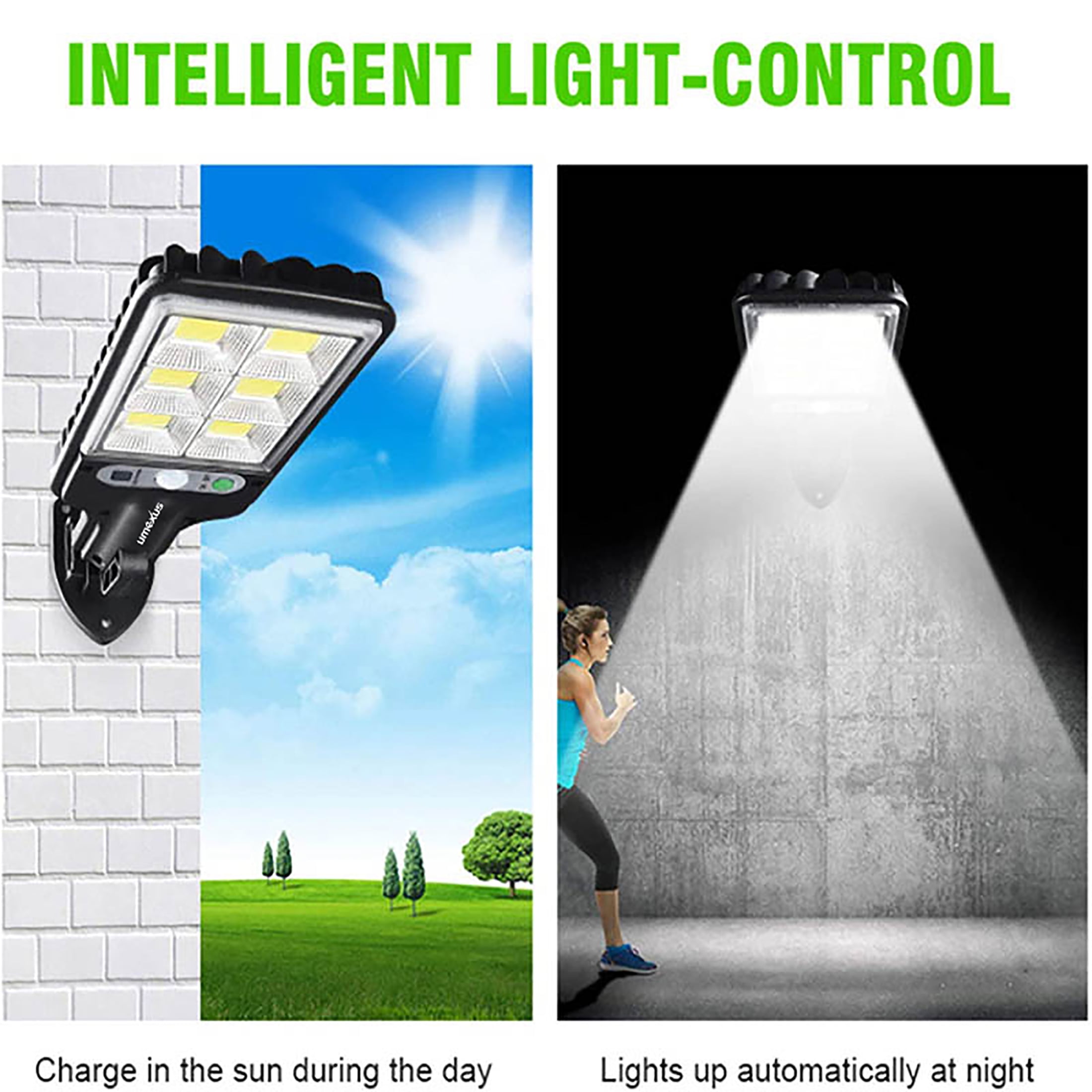 4 Pack Solar Street Lights Outdoor, 1200W Outdoor LED Motion Sensor Flood Light, Dusk to Dawn Solar Security Lights Spotlights for Garden Patio Path Yard