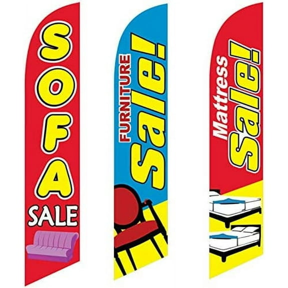 WUBEN 3 Swooper Flags Mattress & Sofa Sale Welcome Home Furniture Open L