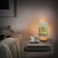 thumbnail image 6 of Sea Turtles in Ocean Bedside Table Lamp LED Warm Lights with USB Charging Port Retro Cylinder Desk Lamps, 6 of 7