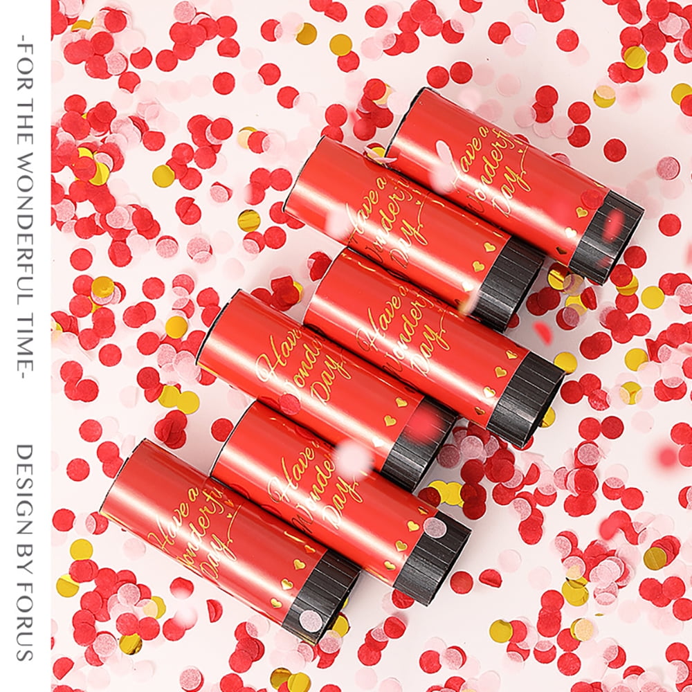 Party Popper Plastic Colorful 6 Packs Confetti Popper Confetti Launcher