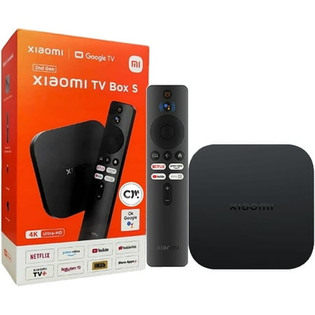 Xiaomi TV Box S (2nd Gen) 4K Ultra HD Streaming Media Player, Google Asistant, Bluetooth 5.2, Wi-Fi, Black