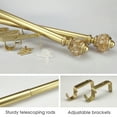 thumbnail image 2 of SKYPLUS LIVING Single Curtain Rod, 1-1/8 Inch, Glam Luxury Finish, Adjustable 36-72 Inches, 2 of 8