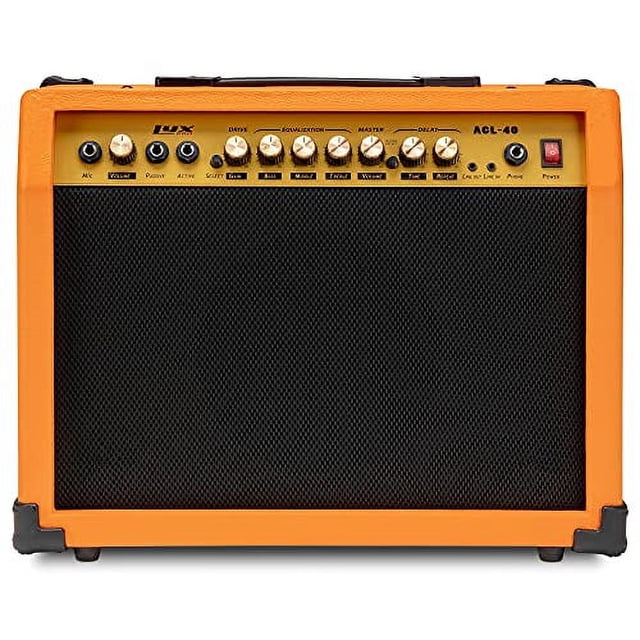 LyxPro Electric Guitar Amplifier 40 Watt Guitar Amp w/Built-In Speaker