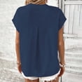 thumbnail image 5 of vigerkar Womens Summer Tops Spring Short Sleeve V Neck True Classic T Shirt Casual Cute Fashion Beach Vacation Clothes 2026 (Blue, S), 5 of 5