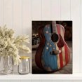 thumbnail image 2 of American Flag Acoustic Guitar Canvas Print, Suitable for Living Room, Office, Music Room, Bar, 2 of 8