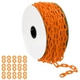 thumbnail image 1 of Uxcell Orange Plastic Chain, 115 ft 6mm Safety Barrier Chain for Crowd Control, 1 of 7