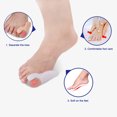 thumbnail image 4 of Single Hole Valgus Small Toe Separator - Best Foot Orthotics and Toe Straightener Sleeve. Unisex, 4 of 9