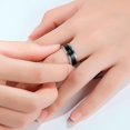 thumbnail image 3 of style 5 Anillo de temperatura inteligente Anillo de pareja de sentimiento de emoción de humor de acero de titanio, 3 of 4