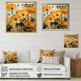thumbnail image 4 of Designart "Marigold Blossom Burst A Yellow Delight I" Floral Framed Wall Art - Yellow Marigold Hallway Framed Wall Art Decor, 4 of 6
