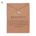 thumbnail image 1 of Colgante Farfi de aleación para mujer con forma de ala en forma de mini tarjeta, cadena de clavícula, regalo pequeño, 6, 1 of 5