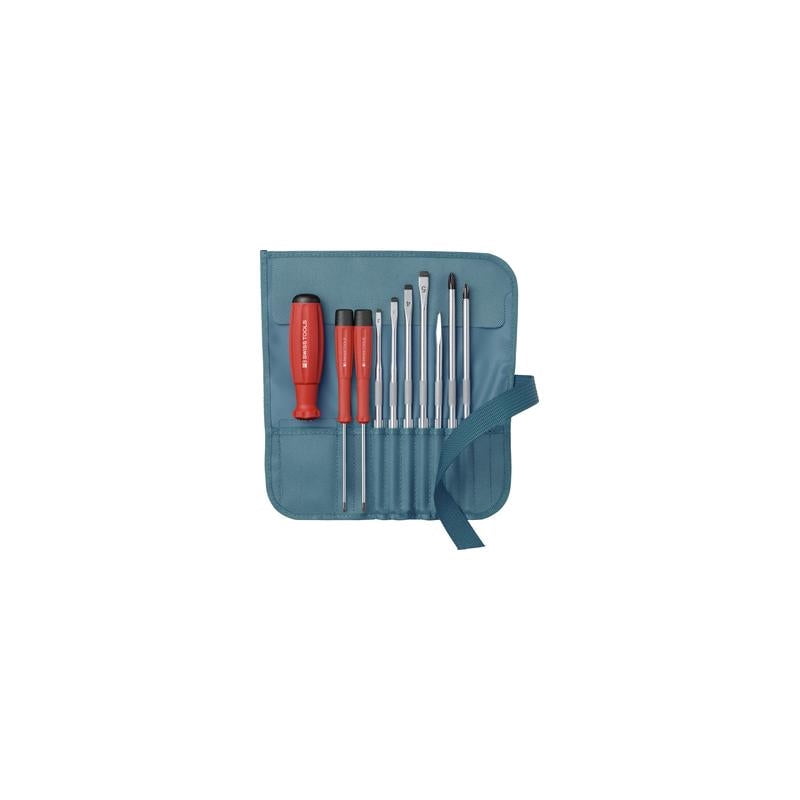 PB 8218 SwissGrip Screwdriver Kit For Slotted & Phillips – Petrol Color, Alloy Steel