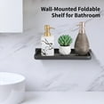 thumbnail image 4 of 2 Pack Wall-Mounted Foldable Shelf for Bathroom & RV – Aluminum Storage Rack with Partition & Edge, Space-Saving Organizer for Phones, Books & Toiletries, Easy Install, 4 of 5