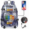 thumbnail image 1 of Stumble Guys Large Backpack - Waterproof School Bags For Travel & Business - Laptop Backpack With Usb Charging Port, 1 of 1