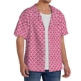 thumbnail image 2 of Goofa Fish Scales Printed Men's Casual Short-sleeved Shirt,Lightweight Breathable Button-down,Summer Casual men's top,Versatile Fashion shirt-Small, 2 of 7