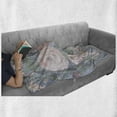 thumbnail image 6 of Flowers Soft Flannel Fleece Throw Blanket, Floral Design Pink Roses Leaves and Undergrown Blossoms, Cozy Plush for Indoor and Outdoor Use, 70" x 90", Blush Ceil Blue, by Ambesonne, 6 of 6