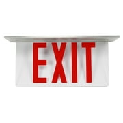 Yorklite Emergency Light CLXACCR1CR3X0 AC LED Edgelit CR1 CR3 SS Exit Sign 120/277 VAC Red Letter Lighting