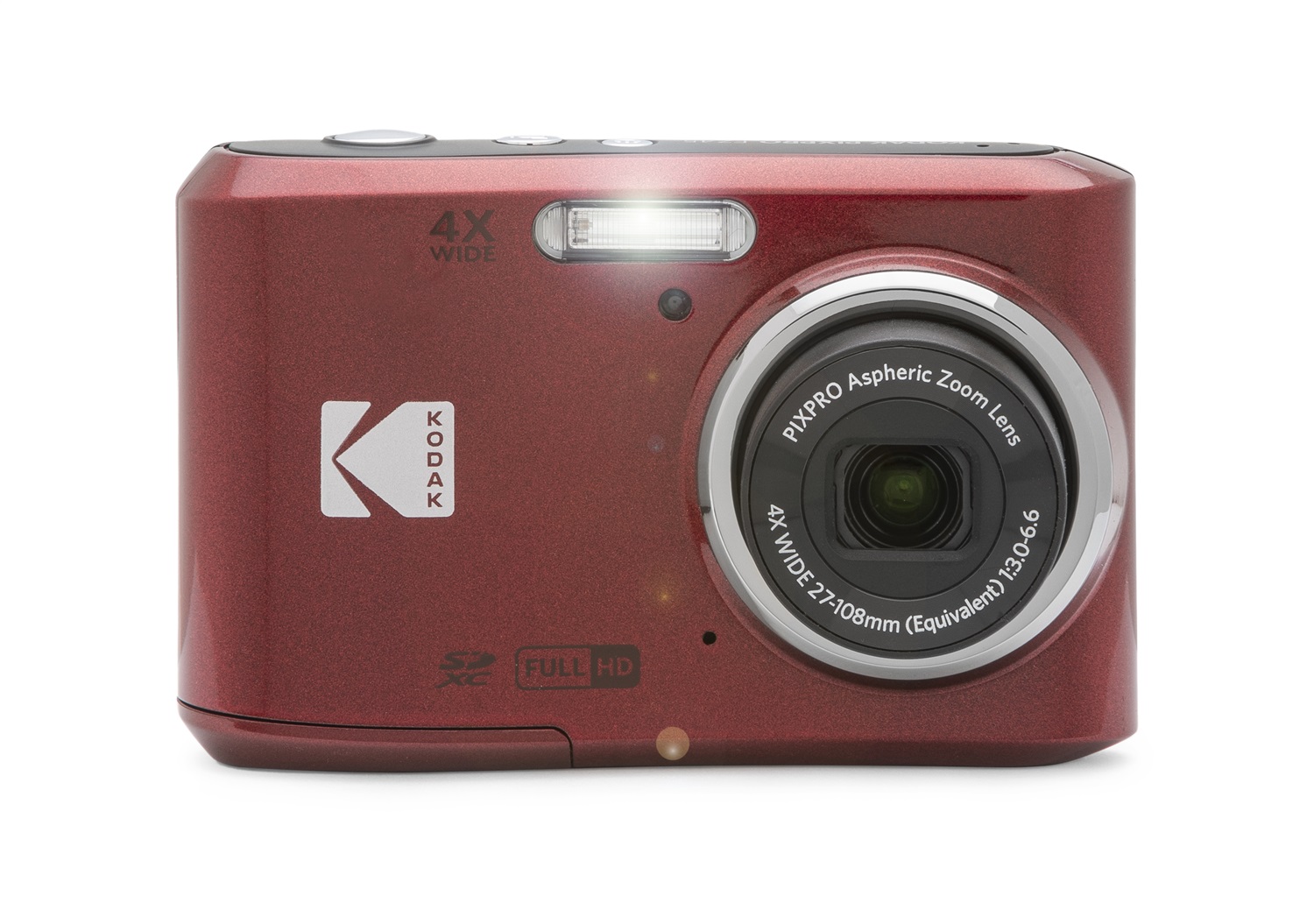 Kodak PIXPRO FZ45 Digital Camera (Red) + Point & Shoot Camera Case + Sandisk 128GB SDXC Memory Card - image 2 of 8