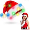thumbnail image 1 of Christmas Hat Santa Hat Plush Santa Claus Hat: Red Santa Hat Warm Thick Santa Hat - Christmas Hat Adults Christmas Hat for Children - Family Christmas, 1 of 5