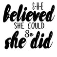 thumbnail image 3 of CafePress - She Believed - Greeting Card, Blank Inside Glossy, 3 of 3