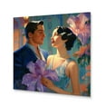 thumbnail image 2 of Designart "Affectionate Mexican Couple s Beauty III" Romantic Metal Art Living Room, 2 of 5