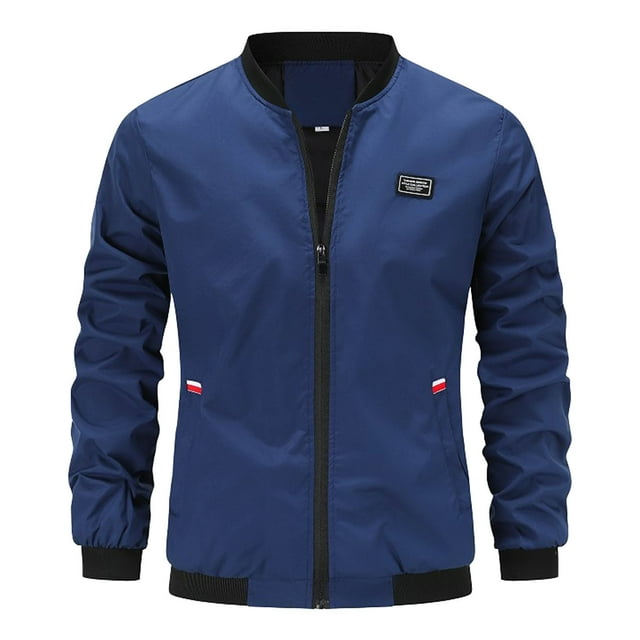 Mens Casual Solid Color Outdoor Lapel Pocket Trench Coat Jacket for Everyday Wear with and Versatile Performance