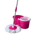 thumbnail image 1 of Ktaxon Microfiber Magic Mop with Bucket 2 Heads Rotating 360° Easy Floor Mop Pink, 1 of 4