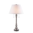 thumbnail image 1 of Kenroy Home 30437BS-OOR Spyglass Double Outlet Table, Brushed Steel, 1 of 1