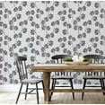 thumbnail image 4 of S4sassy Self Adhesive Wallpaper, Grey Leaf Cluster Print Mural Wall Paper, Peel and Stick Contact Paper for Walls, Entryway accent Wall, Office Decor, Solution (25"x360" inch), 4 of 8