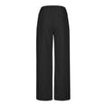 thumbnail image 3 of LLYwey Drawstring Pants Women Women's Casual Daily Solid Loose Oversized Sports Pants Dressy Pants Female Long Pant Style H1753 Black XXL, 3 of 5