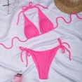 thumbnail image 5 of Augper Sexy Women Solid Color Backless Bikini Two Swimwear Swimsuit Beachwear Set, 5 of 5