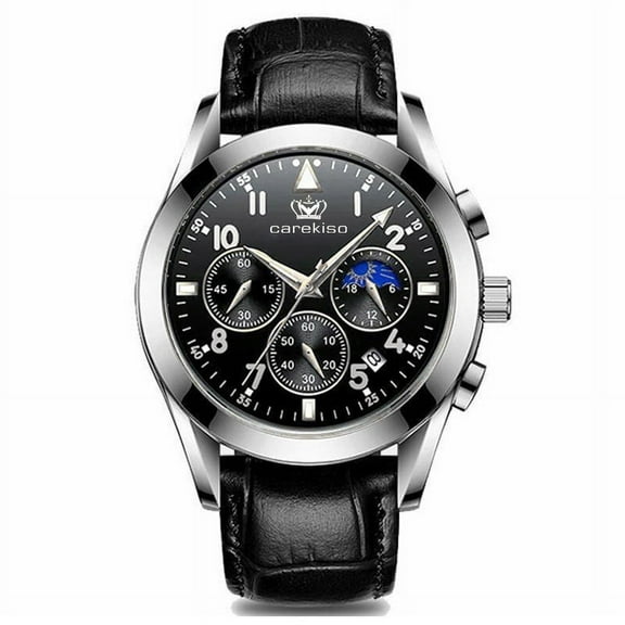 POEDAGAR Carekiso Men Watch Stainless Steel Sports Chronograph Top Luxury Waterproof Luminous Quartz Watches часы мужские