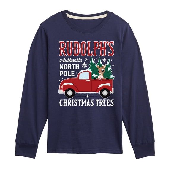 Rudolph - Rudolphs Christmas Trees - Youth Long Sleeve Graphic T-Shirt
