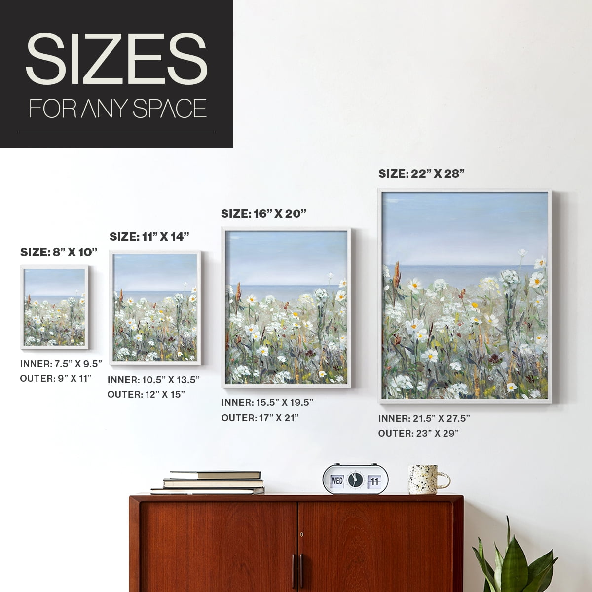 Wild Sea Breeze I Framed Print in White Solid Wood 11 x 14 Framed Print