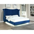 thumbnail image 5 of Tulip Queen 4 Pc Upholstery Bedroom Set Made With Wood In Blue Color, 5 of 14
