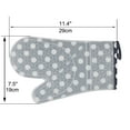 thumbnail image 4 of Unique Bargains Kitchen Utensils Silicone Dot Pattern Heat Resistant Oven Mitt Glove White Black, 4 of 5