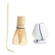 thumbnail image 3 of Juego de té japonés de 3 piezas que incluye batidor de bambú para matcha, cuchara de té tradicional y utensilios para el té. E Azul Blanco, 3 of 9