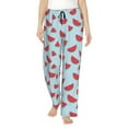 thumbnail image 2 of Goofa Watermelon Printed Soft Pajama Pants for Women, Wide Leg Comfy Casual Lounge Yoga Pants-Large, 2 of 9