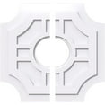 thumbnail image 1 of Ekena Millwork CMP24HS2-07000 24 in. OD x 7 in. ID Square Haus Architectural Grade PVC Contemporary Ceiling Medallion - 2 Piece, 1 of 1