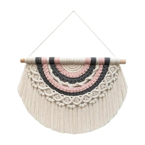 Decoración de pared de tapiz bohemio macrame pared colgante de la pared ventana arte de pared decoración decoración del hogar decoración de la pared C