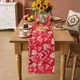 thumbnail image 2 of Happy Valentine's Day Table Runner 72 Inches, Red Dots Love Heart Romantic Bed Runner Dresser Scarves Tabletop for Indoor Outdoor Parties/Ceremony/Banquet, 13" x 72", 2 of 8