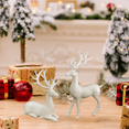 thumbnail image 2 of Christmas Resin Elk Figurines,Christmas Reindeer Ornaments,Deer Figurine Set Of 2 Resin Elk Statues For Tabletop Christmas Decor And Holiday Gift Display, 2 of 4